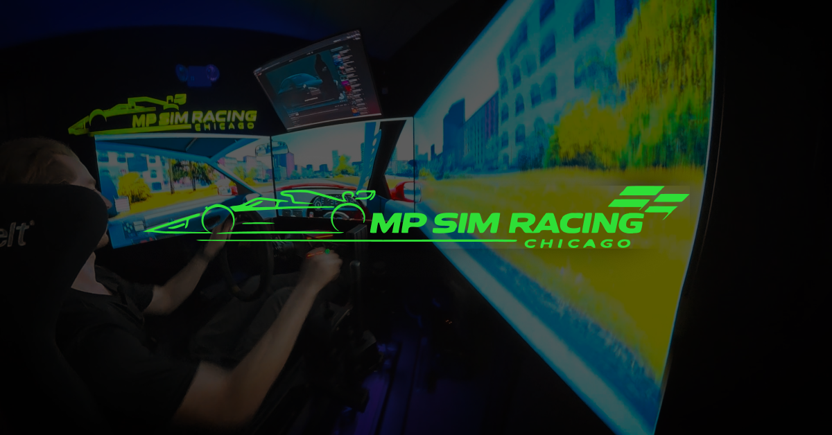 Motion-capable racing simulator at MP Sim Racing Chicago